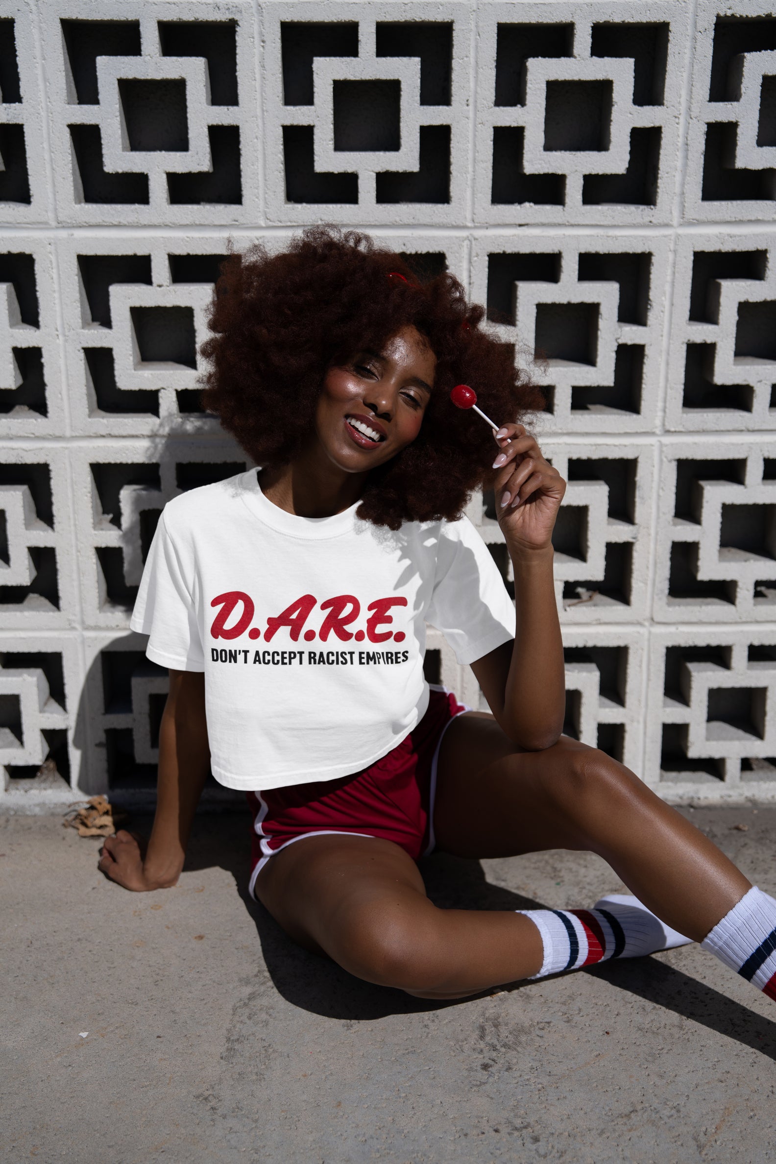 DARE Oversized Crop Tee