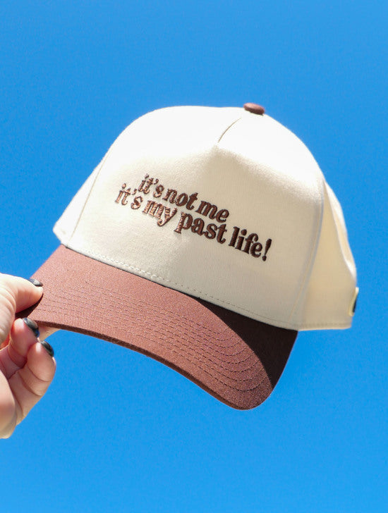 It's Not Me, It's My Past Life Embroidered Twill Hat